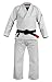 FUJI Lightweight Brazilian Style Jiu Jitsu Uniform, BJJ Uniform with Pearl Weave Fabric Jacket and Bungee Drawstrings, White, Size A1