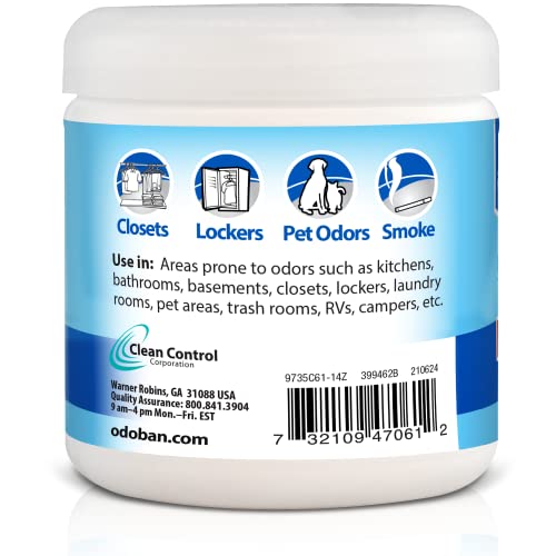 OdoBan Solid Odor Absorber Eliminator for Home and Small Spaces, Fresh Linen Scent, 14 Ounces Each, 6-Pack