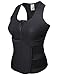 Lelinta Neoprene Sauna Suit - Sauna Tank Top Vest with Adjustable Shaper Trainer Belt,Black,3XL(Fit For Waist:34.6