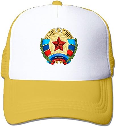PJ090KA Custom Geek Adult Coat Of Arms Of Luhansk People's Republic Fishing Caps Yellow