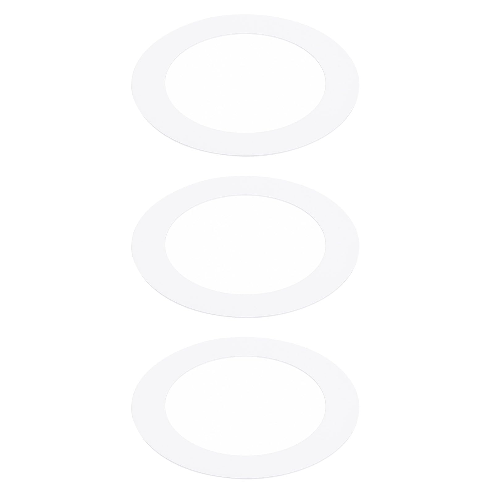 PATIKIL 3.19" ID 4.53" OD Goof Rings for Recessed Light, 3 Pack Matte White Goof Metal Trim Ring Lighting Fixture for Ceiling Wall Recessed Can Downlights