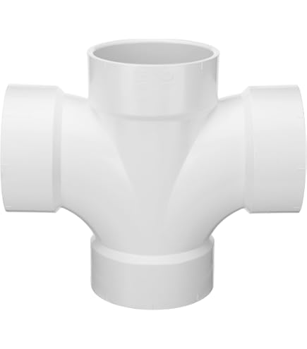 NIBCO Fig No 4834, 3 in. x 3 in. x 2 in. x 2 in. PVC DWV 45