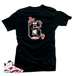 Jordan Retro 6 Carmine Match Tees - The 6's Black