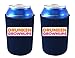 Coolie Junction Drunken Grownups Funny Can Coolie (2 Pack Navy Blue)