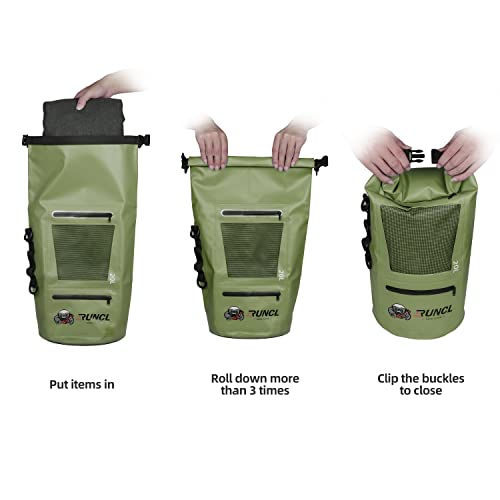 RUNCL Waterproof Dry Bag, Durable RollTop Closure 10/20/30/40L