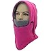 Miracu Heavyweight Balaclava Windproof Ski Face Mask, Women and Men Soft Fleece Winter Hat/Hood for Outdoor Sports, One-Size, Rose Red