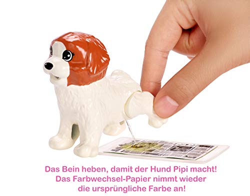 Barbie FXH08 - Hundesitterin, blond, Spielset mit 4 Hunden, mit einem Häufchen machenden und einem PIPI machenden Hund, mit Farbwechsel-Papier +mehr, Geschenk für Kinder im Alter von 3 bis 7 Jahren – Bild 5