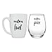 Funny Mom Gift, Stemless Wine and Coffee Mug Set by Wear Tough