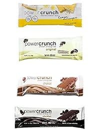 Potencia Crunch alta Proteínas Energía Snack todos los sabores 1.4-ounce Bares (Pack de 12),...