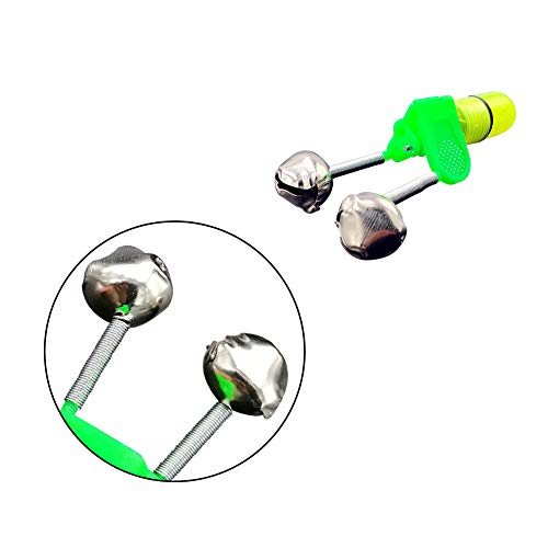 GEUNTECH Bissanzeiger, Glocke, Nachtlicht, LED-Licht, Angelrute mit Doppelalarm, Glocken, lauter Klang, Doppelglocken… – Bild 8