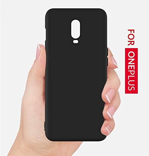 RareBella Carbon Matte Armor Ultra Thin Slim Soft Anti Slip TPU Drop Protection Case Cover for One Plus 6T (Black)