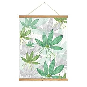 Hanging Poster NO Magnetic Wooden Framed, Colorful Leaves Fulfilled Home Wall Canvas Prints Decoration Ready to Hang - 18"x24" inches