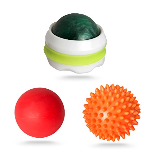 Buy Pressure Point Massage Ball Set. 3 Massage Rollers for Stress and Relaxing Tight Muscles