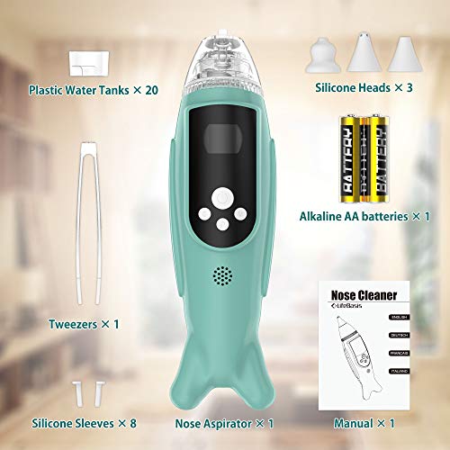 Baby Nasal Aspirator Life Basis Baby Electric Nasal Aspirator Newborn Nose Vacuum Cleaner with 5 Strengths of Suction 3 Tips Adjustable Music Safe and Hygienic for Infants Toddlers New Arrival - Thumbnail 6