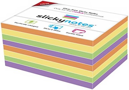 SlickyNote NM8-100 Pads Assorted Colors