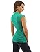 PattyBoutik Women Ruched V Neck Sleeveless Blouse (Green Large)