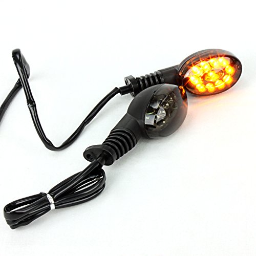 Iglobalbuy Front Rear LED Turn Signals Blinker Indicator Amber Kawasaki NINJA 250R 08-12