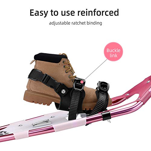 ALPS Lightweight Snowshoes Set for Women,Girls+Trekking Poles,Carrying Tote 21"