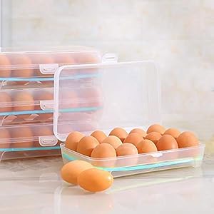 Eierhalter, Xaoyaya Eieraufbewahrungsbehälter für Kühlschrank