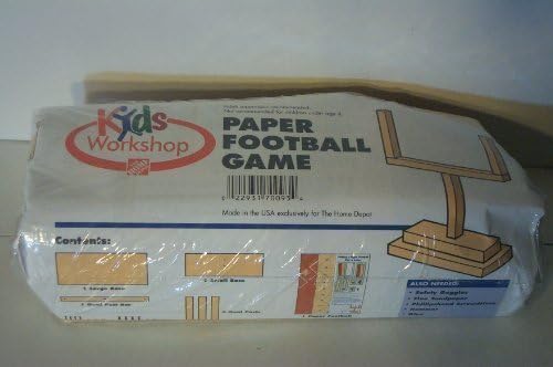 Home Depot Wood Craft Kids Paper Football Game
