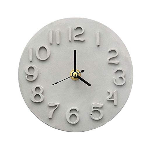 ZUINIUBI Cement Concrete Silicone Mould DIY Craft Clock Making Clay Plaster Mould Handmade for Home Decoration