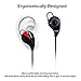 Bluetooth Headphones, BTEETH Sports Earbuds Sweatproof Wireless Headsets with Mic for Gym Workout and iPhone 7 Bluetooth-enabled Smart Devices (Blackred)