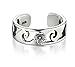 925 Sterting Silver Toe Ring, BoRuo Plumeria Flower Hawaiian Adjustable Band Ring