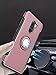 Xiaomi Pocophone F1 Case, QLOA 2 in 1 TPU+PC Double Protection Case Shockproof Cover with 360 Degree Rotating Ring for Xiaomi Pocophone F1 (2018 Release)-Rose Gold