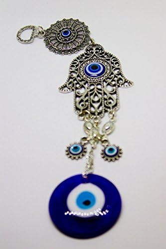 Turkish Blue Evil Eye (Nazar) Hamsa Hand Amulet Wall Hanging Home Decor Protection Good Luck