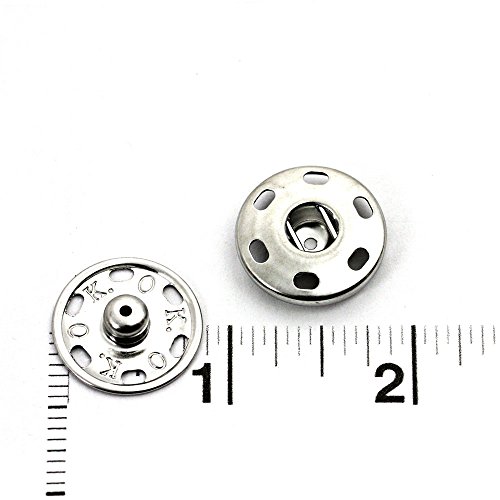 60 Sets of Sew-on Snaps, 21mm, Silver