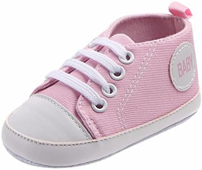 Baby Shoes Sunday77 Cute Newborn Infant Baby Boys Girls Solid Canvas Anti-Slip Soft Shoes Sneaker Gift for Baby Beige