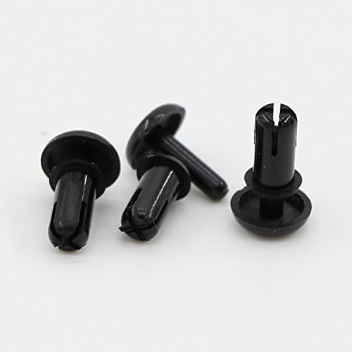 Yongcun Snap Rivets Fastener Clips Automotive Rivet Hole 3mm 4mm 5mm Nylon Black Pack of 100pcs SRC4080 (Hole4.0mm L8.0mm)