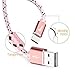 Aimus Lightning USB Cable, Aimus 6 Feet /1.8 M Braided Fast Charging Lightning Cable Extra Long Sync USB Cord for iphone 6s, SE, 6s plus, 6plus, 6,5s 5c 5, iPad Mini, Air, iPad5, iPod (Rose gold)