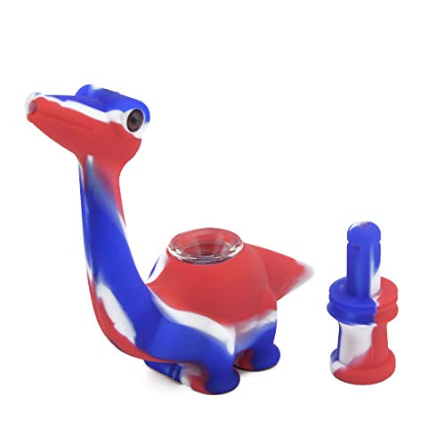 Unbreakable Silicone Honey Straw Reusable Straw Water Filtering 5.9"×5.1" (Red/Blue/White)