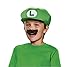 Disguise Nintendo Super Mario Brothers Luigi Child Hat and Mustache, One Size Child