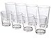 Bistro Premium Quality Clear Plastic Tumblers | set of 8 | four 15-ounce and four 20-ounce