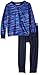 Fruit of the Loom Big Boys' Active Performance Thermal Underwear Set, Sharp Stripe Blue, 10/12