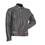 GFCRLTR Diamond Plate™ Rock Design Genuine Buffalo Leather Motorcycle Jacket