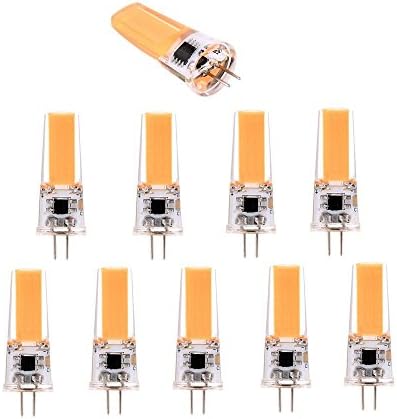 TINS G4 3W LED Light Bulb，1505 SMD LED Bulb Equivalent to 25W Halogen Lamp 450 Lumen AC/DC 12V-24V Not Dimmable 360 Degree Light Angle, Warm White 3000K，10 Pcs [Energy Class A++]