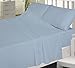 Cotton Sateen Twin Bed-Sheet-Set Light-Blue-3 Piece Bedding Set, Flat Sheet, Fitted Sheet, a Pillow Case- Breathable, Cozy-Comfortable, Hotel Quality Durable -by Utopia Bedding (Twin, Light Blue)