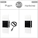 Modern LED Wall Sconce Acrylic Wall Light Plug in Cord with on/Off Switch,Decorative Wall Lamp Night Light for Pathway, Bedroom, Balcony ,Drive Way,Cool White(Black Body)