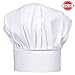 Ufaucet Size Adjustable Professional personalized pastry Kitchen Cooking Chef Works Uniforms Mushroom Chef Hat, White Chef Hats for Adults