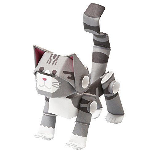 PIPEROID animals Cats Silver Tabby - paper craft kit from Japan