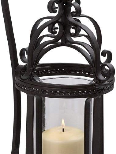 Candles Holders Black Imax Dempsy Hanging Wall Lantern Wall Mounted Candle Lantern 24 5h Wrought Iron And Glass Candleholders