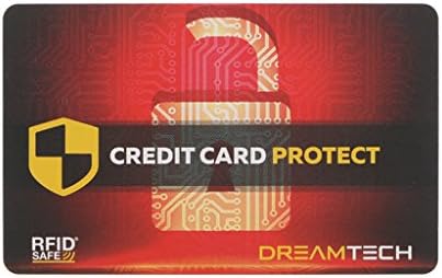 1 x DreamTECH RFID & NFC Blocking Card - Ultimate Anti-Theft Security for Credit/Debit/ID Card. Secure Your Identity and Financial Information with a Unique Slim-Design Card Protector