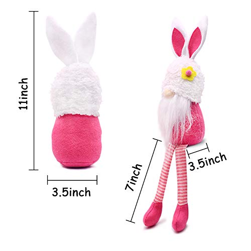 FUTUREPLUSX Swedish Bunny Gnome Plush, Handmade Scandinavian Tomte Rabbit Scandinavian Gnome Plush for Easter Decoration Table Decor