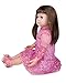 Ask Amy 22 Inch Lifelike Baby Dolls for Toddlers, 3 Year Old  Girls, Kids Children Learning Toys, Interactive Talking, Singing, Educational Smart Doll Brunette Pink Sparkles Dress