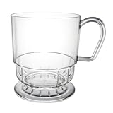 Party Essentials N81099 Elegance Plastic Coffee Cup, 8-Ounce Capacity, Clear (Case of 120)