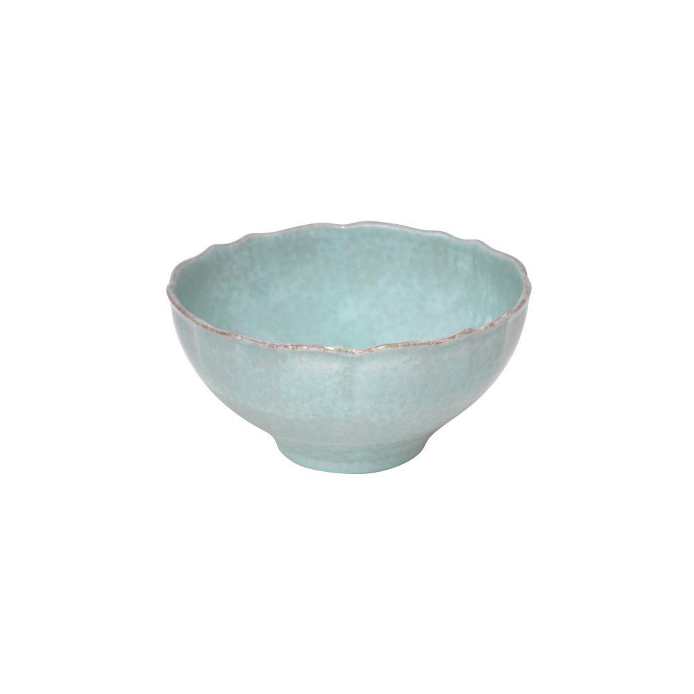Casafina Stoneware Ceramic Impressions Collection Serving Bowl D10.5'' H5.25'' 124.75oz Robins Egg Blue