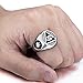 ELFASIO Men's Stainless Steel Ring Illuminati The All-Seeing-Eye illunati Pyramid/Eye Symbol Bike Size 8